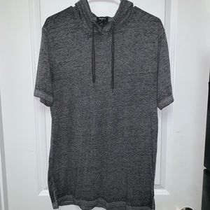 Men’s Forever 21 Longline Hooded Shirt
